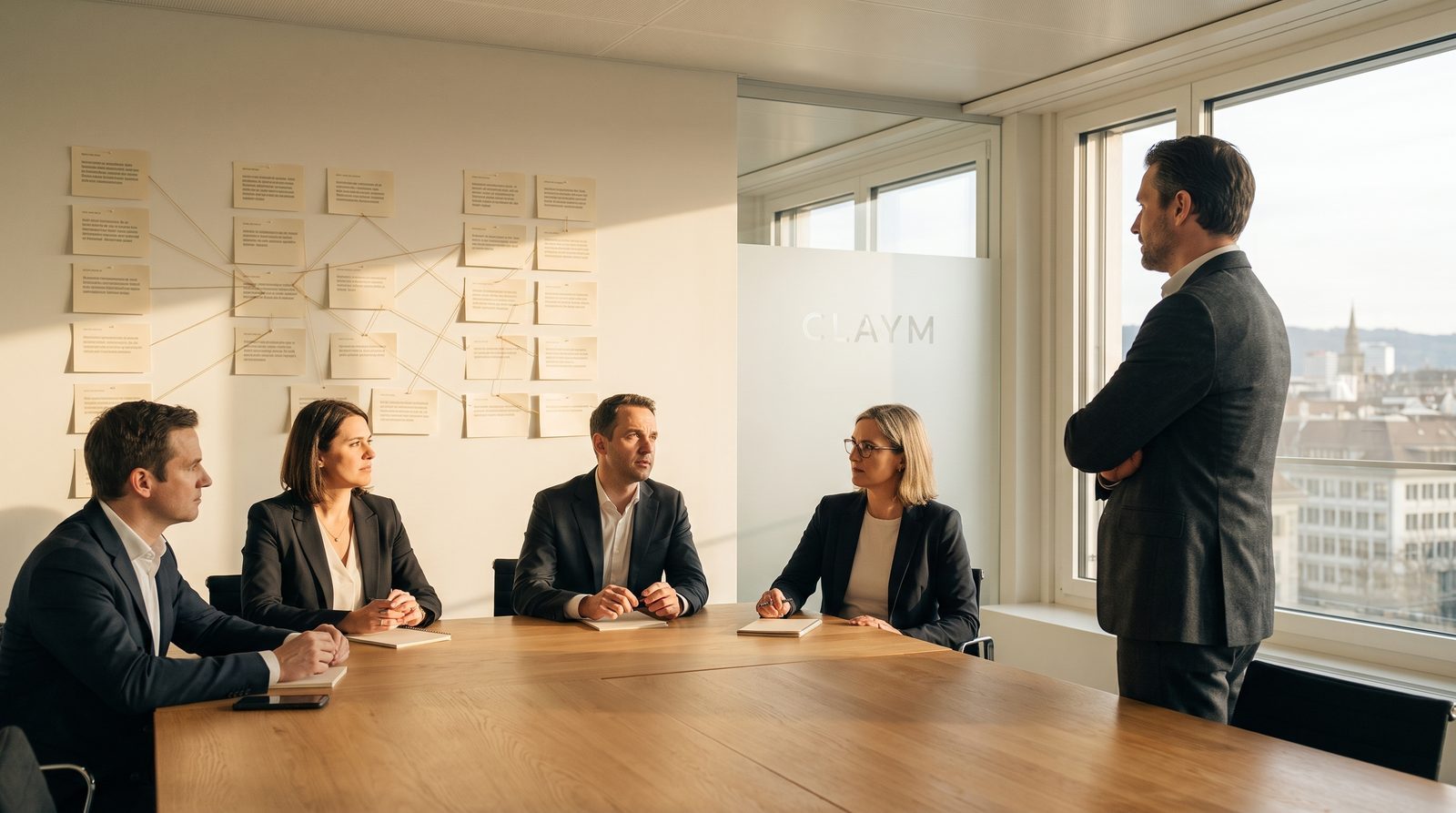 Team von Claym in einer Besprechung